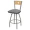 Holland Bar Stool Co 30" Swivel Counter Stool, SS Finish, Nat Back, Canter Grey Seat 83036ANNatMplB007 - alternate 1